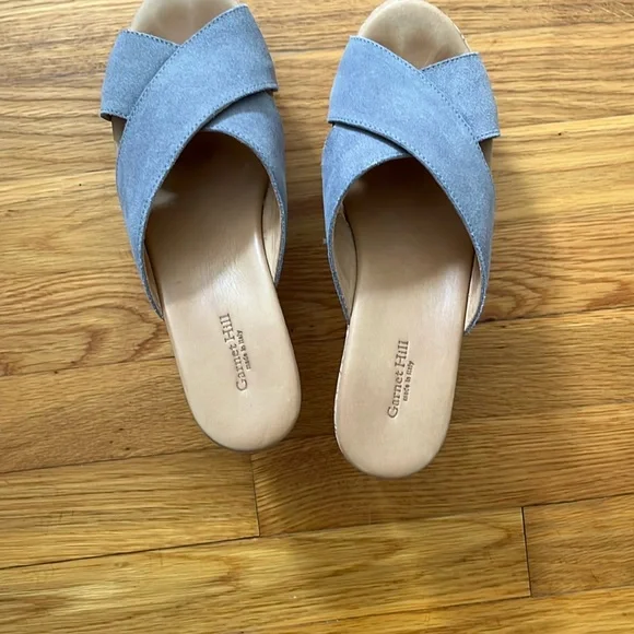 Garnet Hill Wedge Sandals 10 - Picture 2 of 6